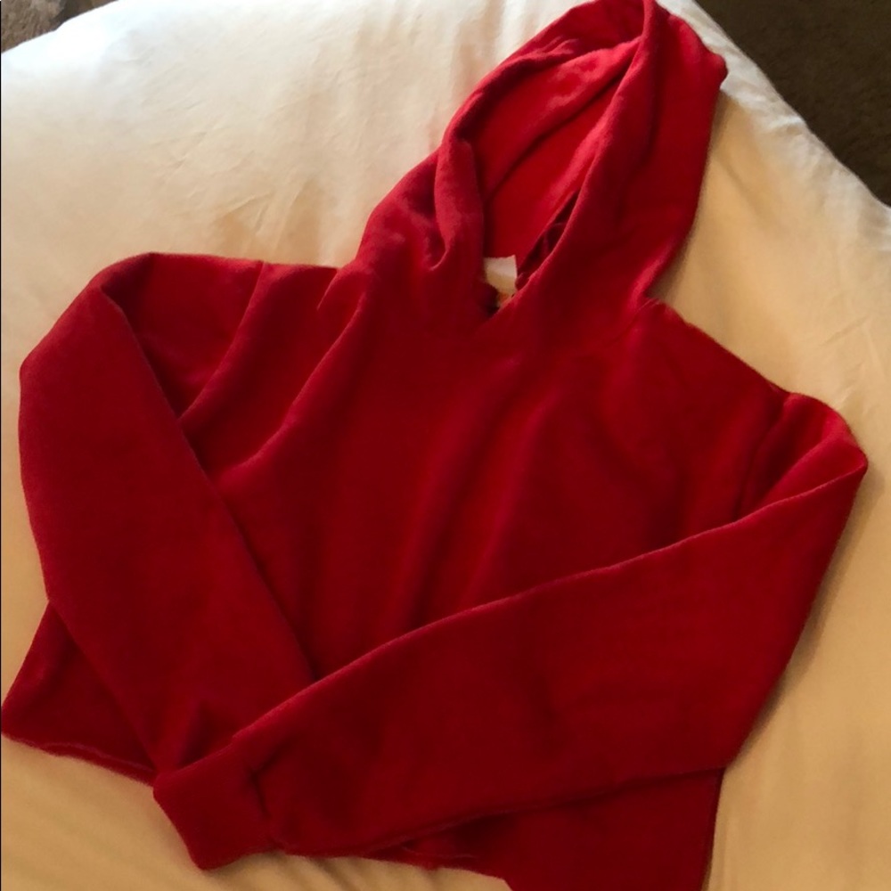 cropped sweatshirt
